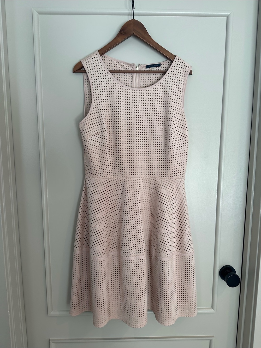 Sleeveless Pink Eyelet Fit & Flare Dress 2 peice option with cardigan
